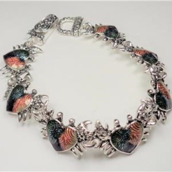 NAUTICAL OCEAN CRAB MULTI COLOR SEA LIFE BRACELET - Picture 4 of 5